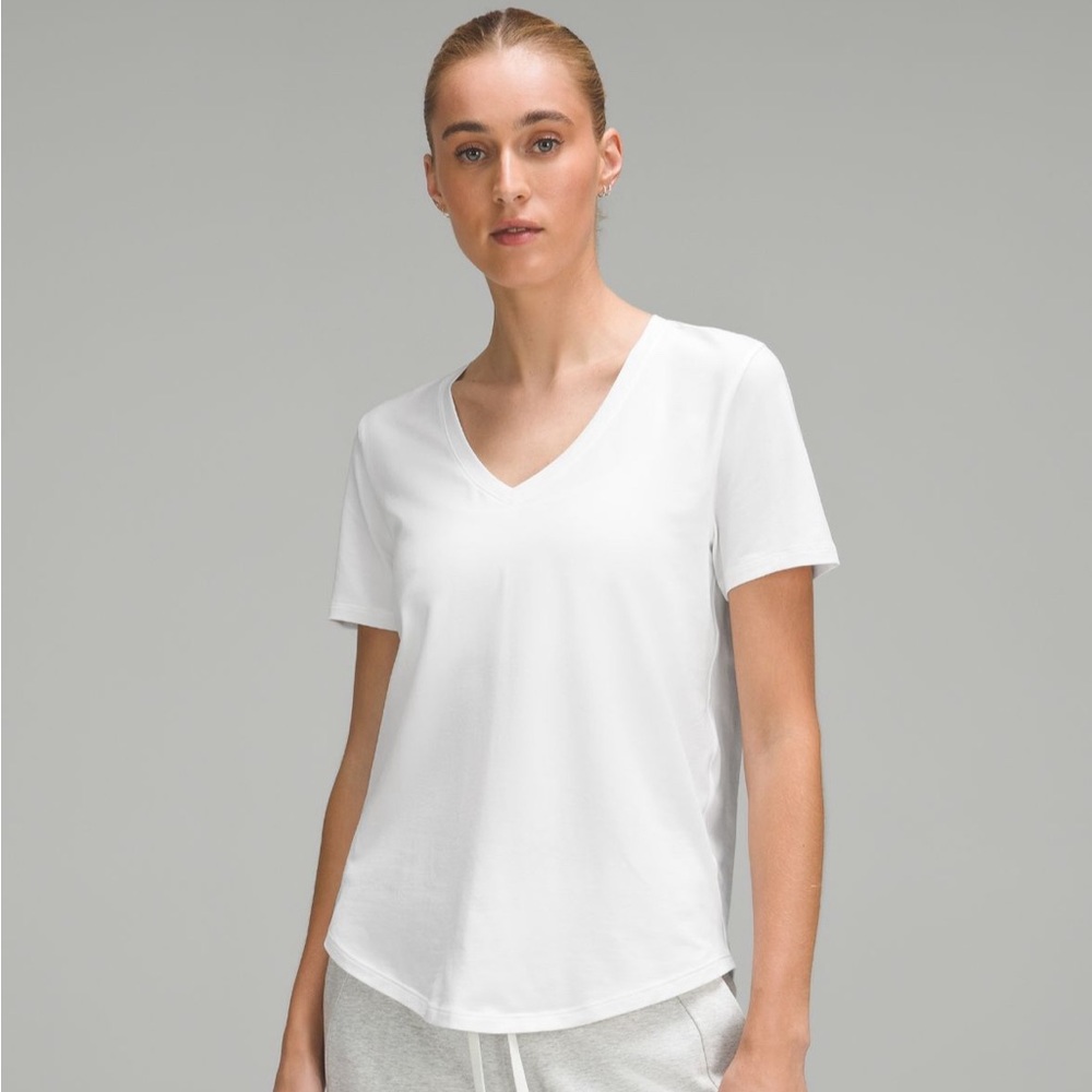 Lululemon Love V-Neck White Tee - 6 - Great Condition